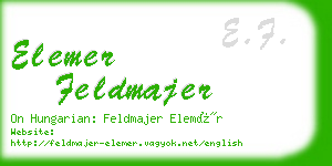 elemer feldmajer business card